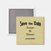 Soft Brushgold Save the Date Magnet (Vorderseite/Rückseite)