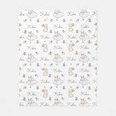 Soft Bunnies Personalisiert Name Blanket  Fleecedecke (Vorderseite)