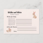 Soft Bunny Wishes & Advice Card Design Begleitkarte (Vorderseite)
