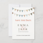 Soft bunting Hochzeit speichern Sie das Datum Save The Date (Vorderseite)