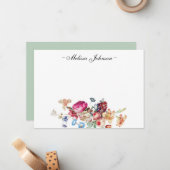 Soft Burgundy Personalisiert Mitteilungskarte (Vorderseite/Rückseite Beispiel)