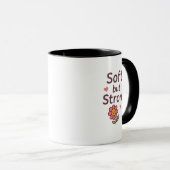 Soft but Strong – Cute Pastel Flower Mug Tasse (VorderseiteRechts)