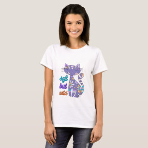 Soft but Wild – Mandala Cat Boho Design T-Shirt
