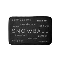 Soft Cat Mat Flat Bed Schwarz-weiß Name + Nickname