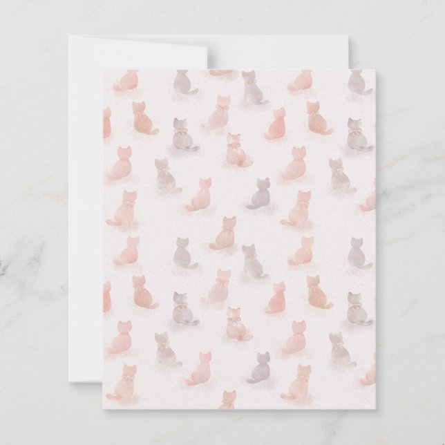 Soft Cat Pattern Paper Sheet (Vorderseite)