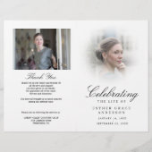 Soft Celebration of Life Funeral Folded Program Flyer (Vorne)