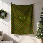 Soft Checkered Blanket Custom Name Fall Keepsake Fleecedecke
