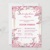 Soft Cherry Blossom Sakura Baby Dusche Einladung (Vorderseite)