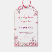 Soft Cherry Blossom Sakura Baby Dusche Geschenkanhänger (Vorderseite)