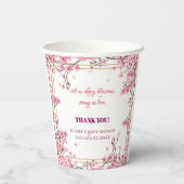 Soft Cherry Blossom Sakura Baby Dusche Pappbecher (Rückseite)