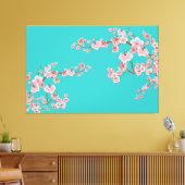  Soft Cherry Blossom Watercolors Leinwanddruck (Insitu (Wohnzimmer))