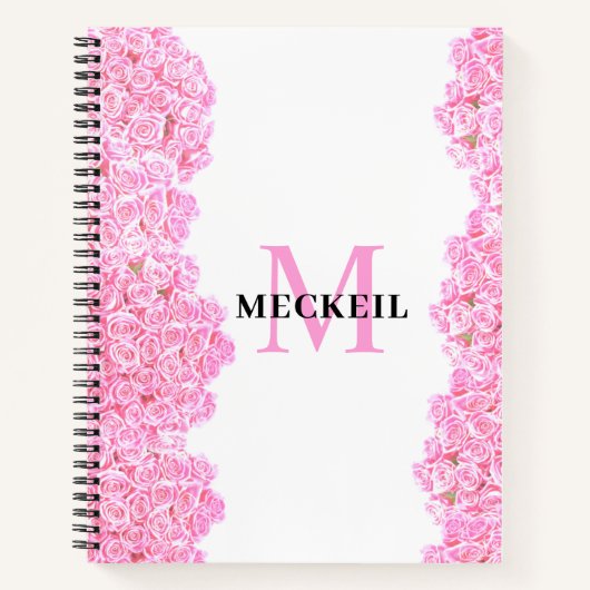 Soft Chic Blush Pink Peony Leafy Botanical Floral Notizblock (Vorderseite)