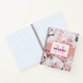 Soft Chic Blush Pink Peony Leafy Botanical Floral Notizblock (Innenseite)