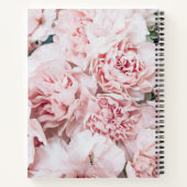 Soft Chic Blush Pink Peony Leafy Botanical Floral Notizblock (Rückseite)