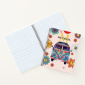 Soft Chic Blush Pink Peony Leafy Botanical Floral Notizblock (Innenseite)