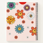 Soft Chic Blush Pink Peony Leafy Botanical Floral Notizblock (Rückseite)