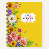 Soft Chic Blush Pink Peony Leafy Botanical Floral Notizblock (Vorderseite)