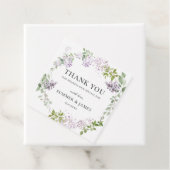 Soft Chic Lilac Lila Floral Wedding Vielen Dank Geschenkanhänger (Beispiel)