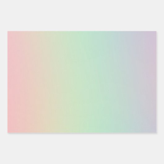 Soft Chic Pastel Ombre Gradient Geschenkpapier Set (Vorderseite 3)