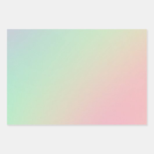 Soft Chic Pastel Ombre Gradient Geschenkpapier Set (Vorderseite 2)