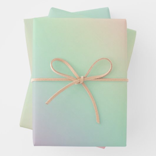Soft Chic Pastel Ombre Gradient Geschenkpapier Set (Beispiel)