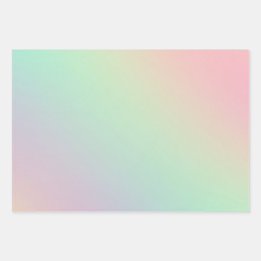 Soft Chic Pastel Ombre Gradient Geschenkpapier Set (Vorderseite)
