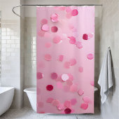 Soft Chic Pink Sequin Duschvorhang