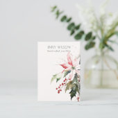 Soft Christmas Poinsettia Blank Juwelier Display Visitenkarte (Stehend Vorderseite)