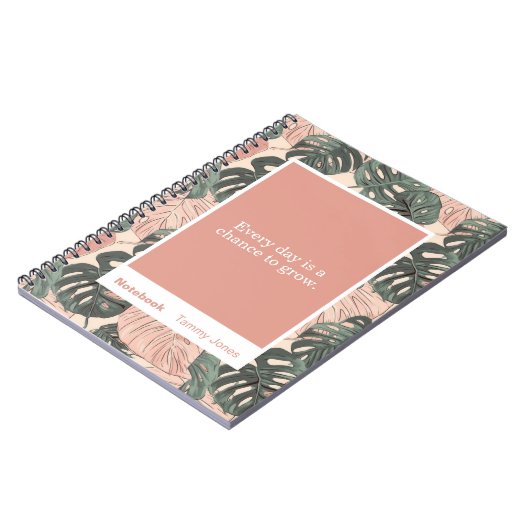 Soft Clay Monstera Block Quote Classic Notebook Notizblock (Linke Seite)