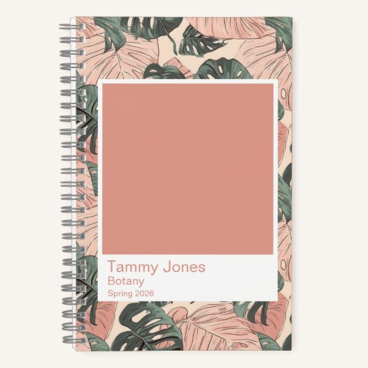 Soft Clay Monstera Color Swatch Small Notizblock (Vorderseite)