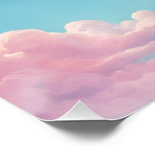 Soft Cloud Eis Kegel in pastellglänzendem Poster (Ecke)