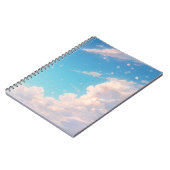 Soft Cloud Notizbuch, Pastell Himmel Journal, Blau Notizblock (Linke Seite)