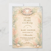 Soft Coastal Pearl Storybook Baby Shower Einladung (Vorderseite)