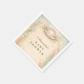 Soft Coastal Pearl Storybook Baby Shower Serviette (Ecke)