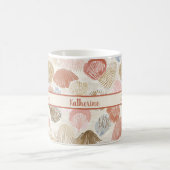 Soft Coastal Seashell Beach Pattern Kaffeetasse (Mittel)