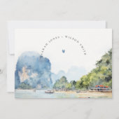 Soft Coastal Thailand Seascape Probe Dinner Einladung (Rückseite)