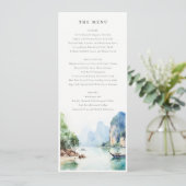 Soft Coastal Thailand Seascape Wedding Card Einladung (Stehend Vorderseite)
