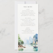 Soft Coastal Thailand Seascape Wedding Card Einladung (Vorderseite)