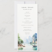 Soft Coastal Thailand Seascape Wedding Programm (Vorderseite)