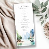 Soft Coastal Thailand Seascape Wedding Programm