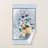 Soft Coat Wheaten Terrier Weihnachten Badhandtuch Set (Handtuch)