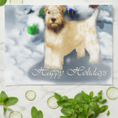 Soft Coat Wheaten Terrier Weihnachten Geschirrtuch (Gefaltet)