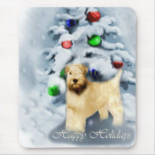 Soft Coat Wheaten Terrier Weihnachten Mousepad