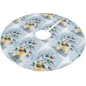 Soft Coat Wheaten Terrier Weihnachten Polyester Weihnachtsbaumdecke (Schrägansicht)