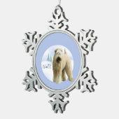Soft Coat Wheaten Terrier Weihnachten Schlüsselanh Schneeflocken Zinn-Ornament (Rechts)