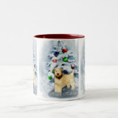 Soft Coat Wheaten Terrier Weihnachten Zweifarbige Tasse (Mittel)