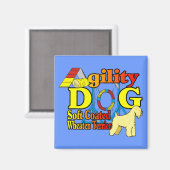 Soft_Coated_Wheaten_Terrier_Agility Magnet (Vorderseite/Rückseite)