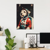 Soft Coated Wheaten Terrier Astronaut Poster (Heimbüro)
