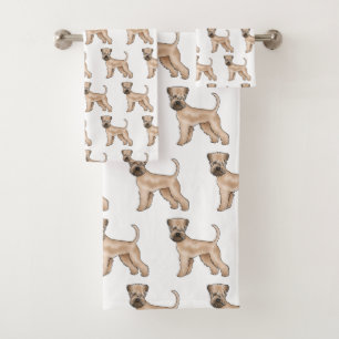 Soft-Coated Wheaten Terrier Cartoon-Hund-Muster Badhandtuch Set