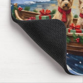 Soft Coated Wheaten Terrier Christmas Boat Holiday Mousepad (Ecke)